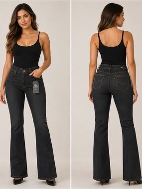 NWT Wax Jean Women's Size 7 Black Bootcut Stretch Jeans Low Rise